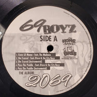 Cover image of "2069: The Album" by Rectangle Triangle featuring vibrant abstract artwork.