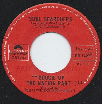 Soul Searchers* - Boogie Up The Nation