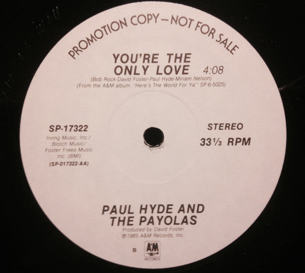 You're The Only Love Paul Hyde,Payola$