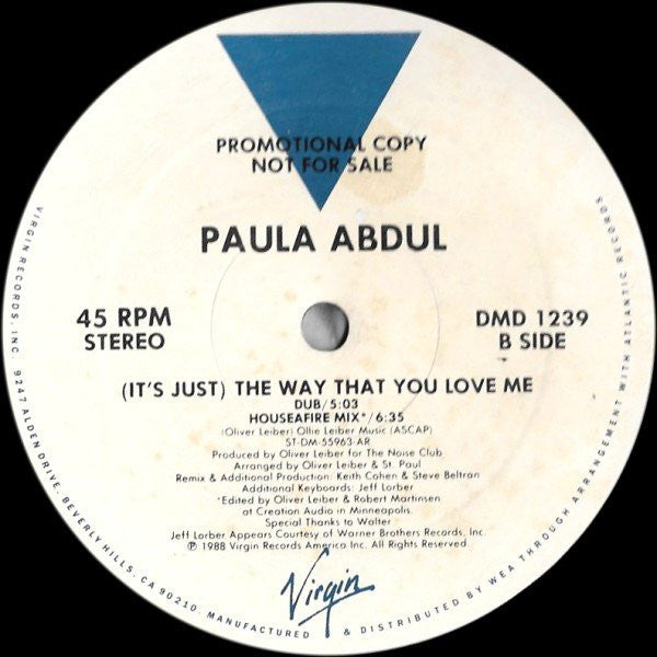 (It's Just) The Way That You Love Me Paula Abdul
