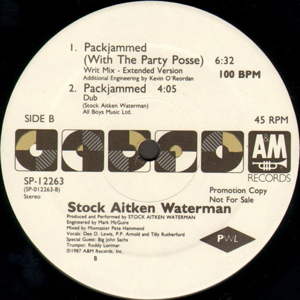 Packjammed (With The Party Posse) Stock, Aitken & Waterman