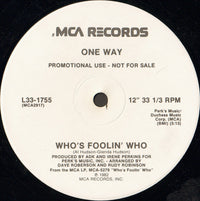 Rectangle Triangle's Who's Foolin' Who album cover featuring abstract geometric shapes and bold typography.