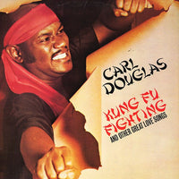 Album cover for "Kung Fu Fighting And Other Great Love Songs" by Rectangle Triangle, featuring dynamic martial arts imagery and romantic themes.