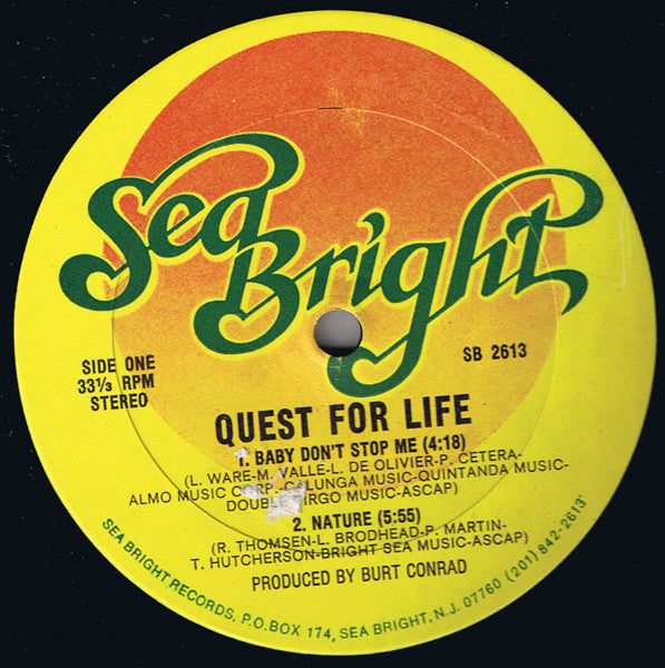 Baby Don't Stop Me Quest For Life