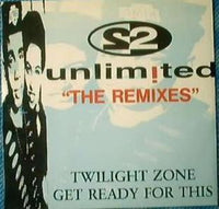 Rectangle Triangle Twilight Zone / Get Ready For This remixes album cover with vibrant abstract art.
