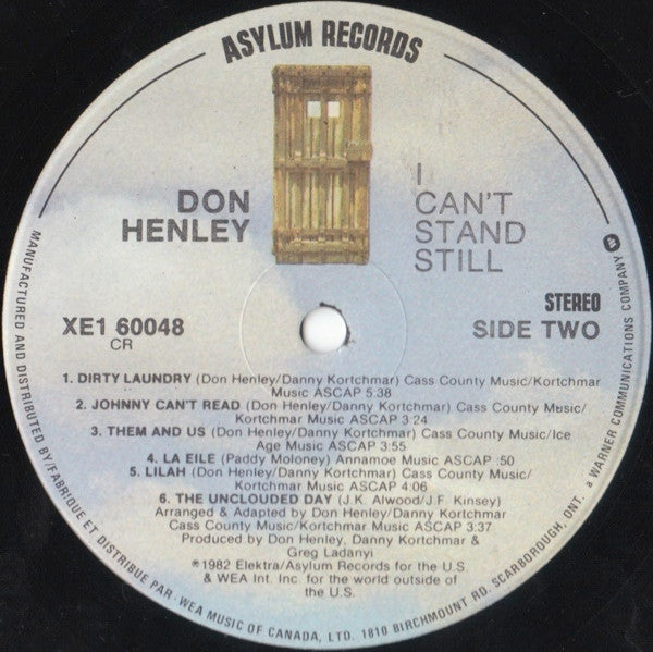 I Can't Stand Still Don Henley