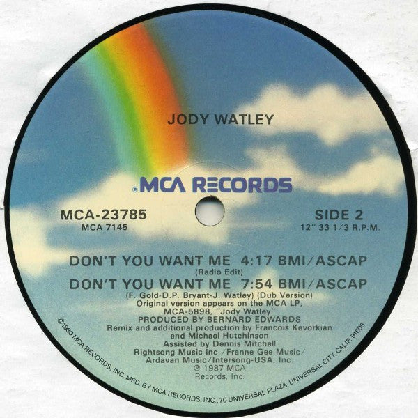 Don't You Want Me Jody Watley