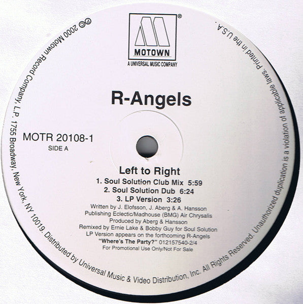 Left To Right R Angels