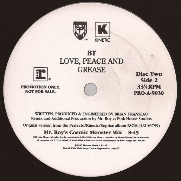 Love, Peace And Grease BT