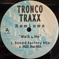 Rectangle Triangle Walk 4 Me (Remixes) album cover featuring abstract geometric shapes and vibrant colors.