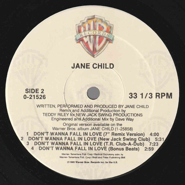 Don't Wanna Fall In Love Jane Child