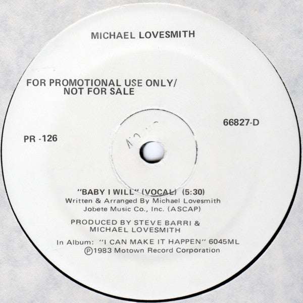 Baby I Will Michael Lovesmith