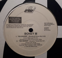 Rectangle Triangle Ma Baker special remixes vinyl record cover featuring Boney M. Gold branding and vibrant graphic design.