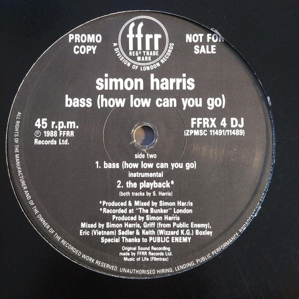 Bass (How Low Can You Go) (Bomb The House Mix) Simon Harris