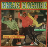 Colorful break dance party scene with dancers performing energetic moves, featuring vibrant lighting and dynamic urban backdrop.