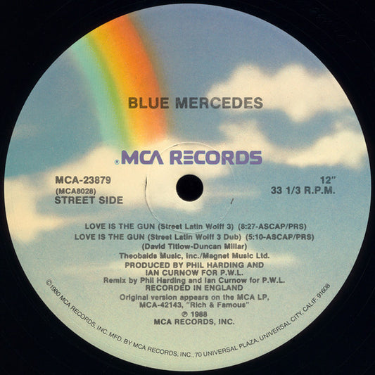 Blue Mercedes Rectangle Triangle