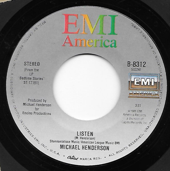 Do It To Me Good (Tonight) / Listen Michael Henderson