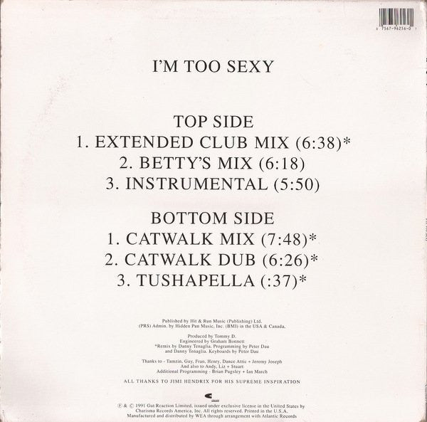 I'm Too Sexy Right Said Fred