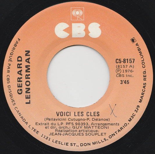 Gerard Lenorman* - Voici Les Cles