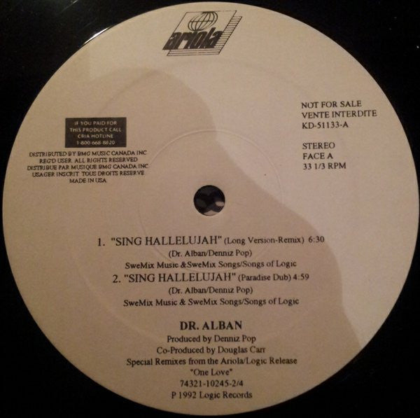 Sing Hallelujah / You Bring On The Sun Dr. Alban,Londonbeat