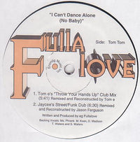 Rectangle Triangle I Can't Dance Alone (No Baby) album cover with abstract colorful geometric shapes and bold text.