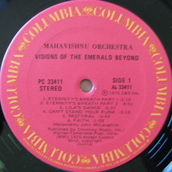 Visions Of The Emerald Beyond Mahavishnu Orchestra