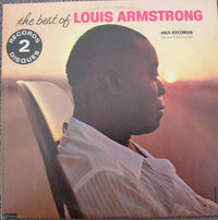 Rectangle Triangle album cover featuring Louis Armstrong's "The Best Of" with a vibrant, vintage design and portrait of the jazz legend.