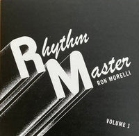 Cover of Rhythm Master Volume 1 music book by Rectangle Triangle, featuring musical notation and vibrant design elements.