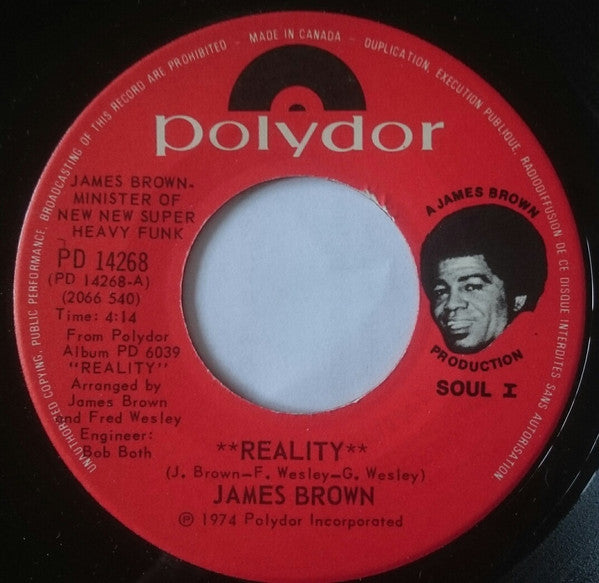 Reality / I Need Your Love So Bad James Brown