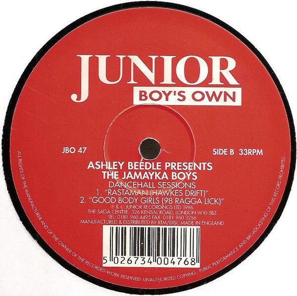 Dancehall Sessions Ashley Beedle,The Jamayka Boys
