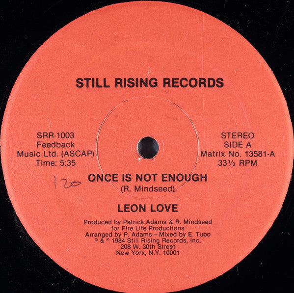 Once Is Not Enough Leon Love