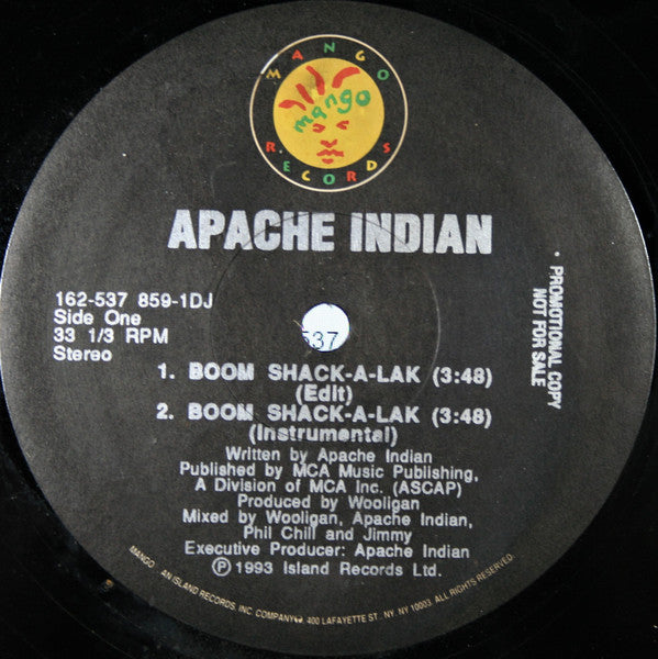 Boom Shack-A-Lak Apache Indian