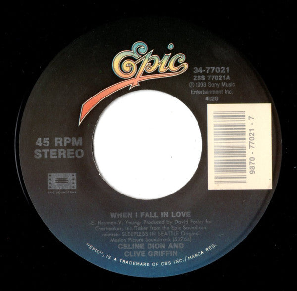 When I Fall In Love 2 Céline Dion,Clive Griffin