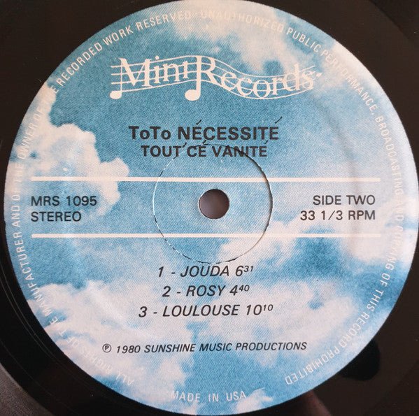 Tout' Cé Vanité Toto Necessite