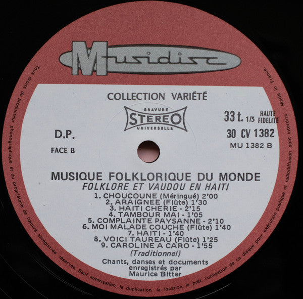 Folklore Et Vaudou En Haiti Maurice Bitter