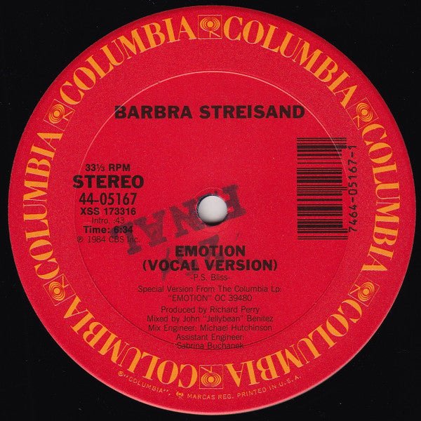 Emotion Barbra Streisand