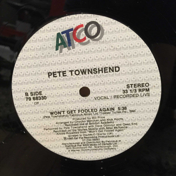 Face The Face Pete Townshend