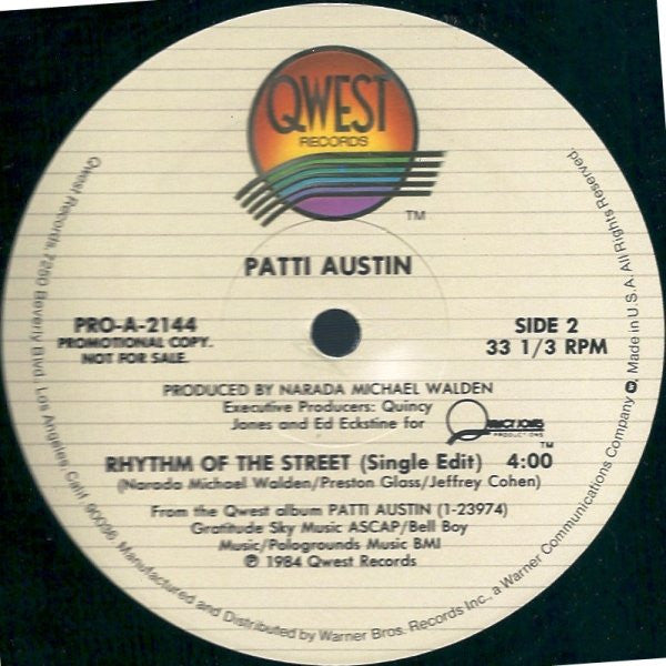 Rhythm Of The Street Patti Austin