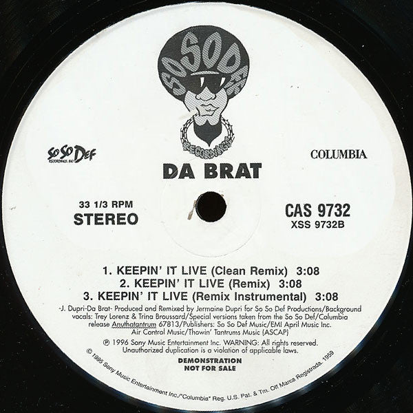 Keepin' It Live / Let's All Get High Da Brat