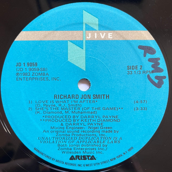 She's The Master (Of The Game) Richard Jon Smith