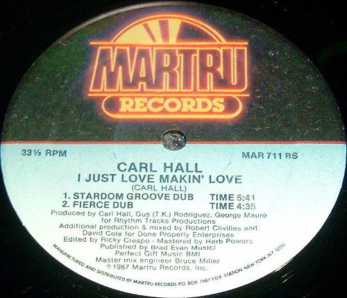I Just Love Makin' Love Carl Hall