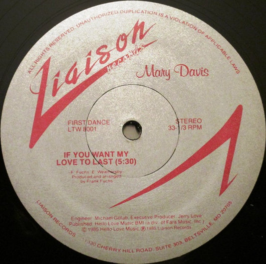 If You Want My Love To Last
