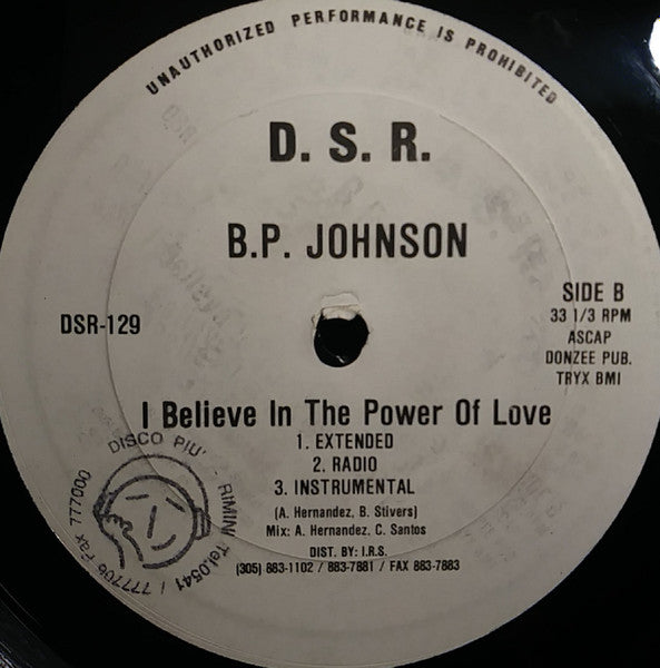 I Believe In The Power Of Love B.P. Johnson