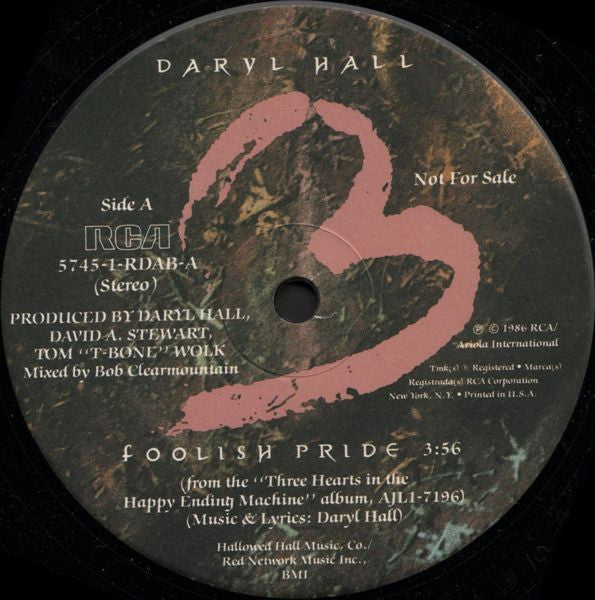 Foolish Pride Daryl Hall