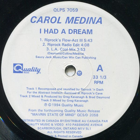 Carol Medina - I Had A Dream