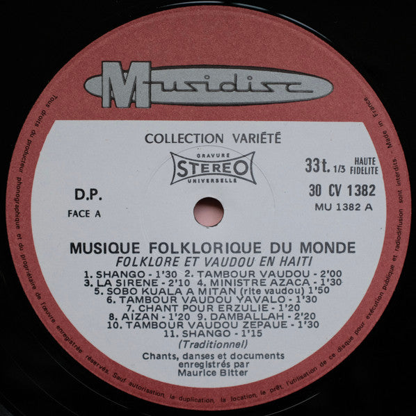 Folklore Et Vaudou En Haiti Maurice Bitter