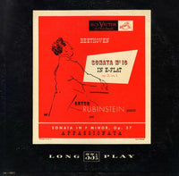 Rectangle Triangle record featuring Sonata in F minor, Op. 57 "Appassionata" and Sonata in E-flat, Op. 31, No. 3 with classical album cover art