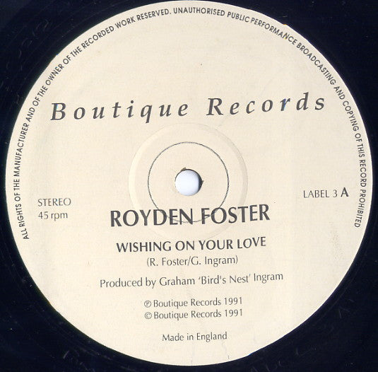 Wishing On Your Love Royden Foster