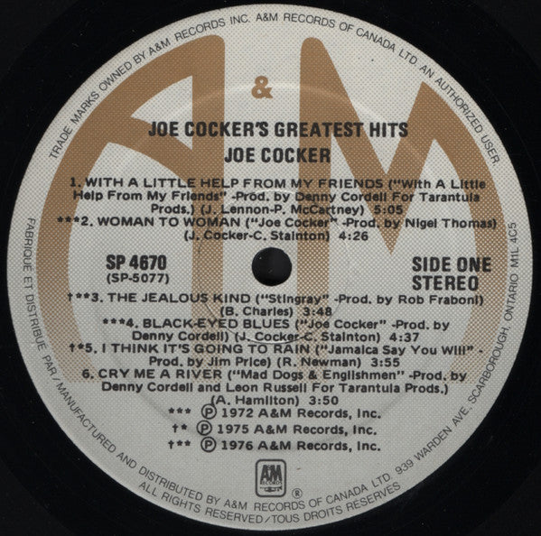 Joe Cocker's Greatest Hits | Rectangle Triangle  