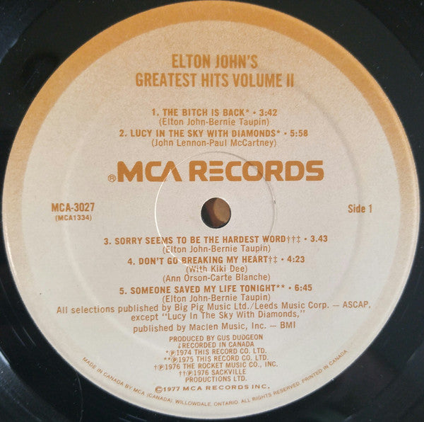 Elton John's Greatest Hits Volume II